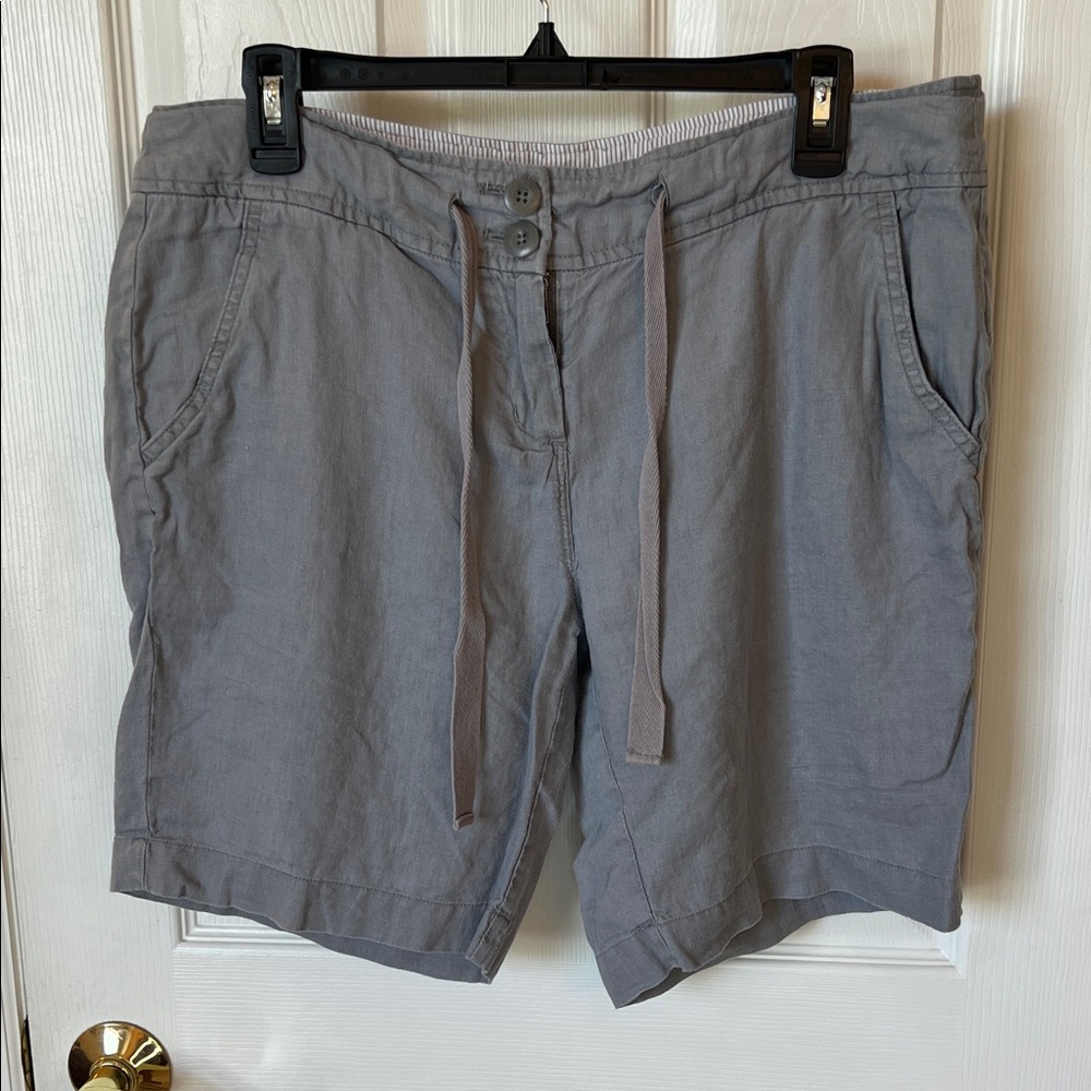 Willi Smith Gray Women's Linen Shorts